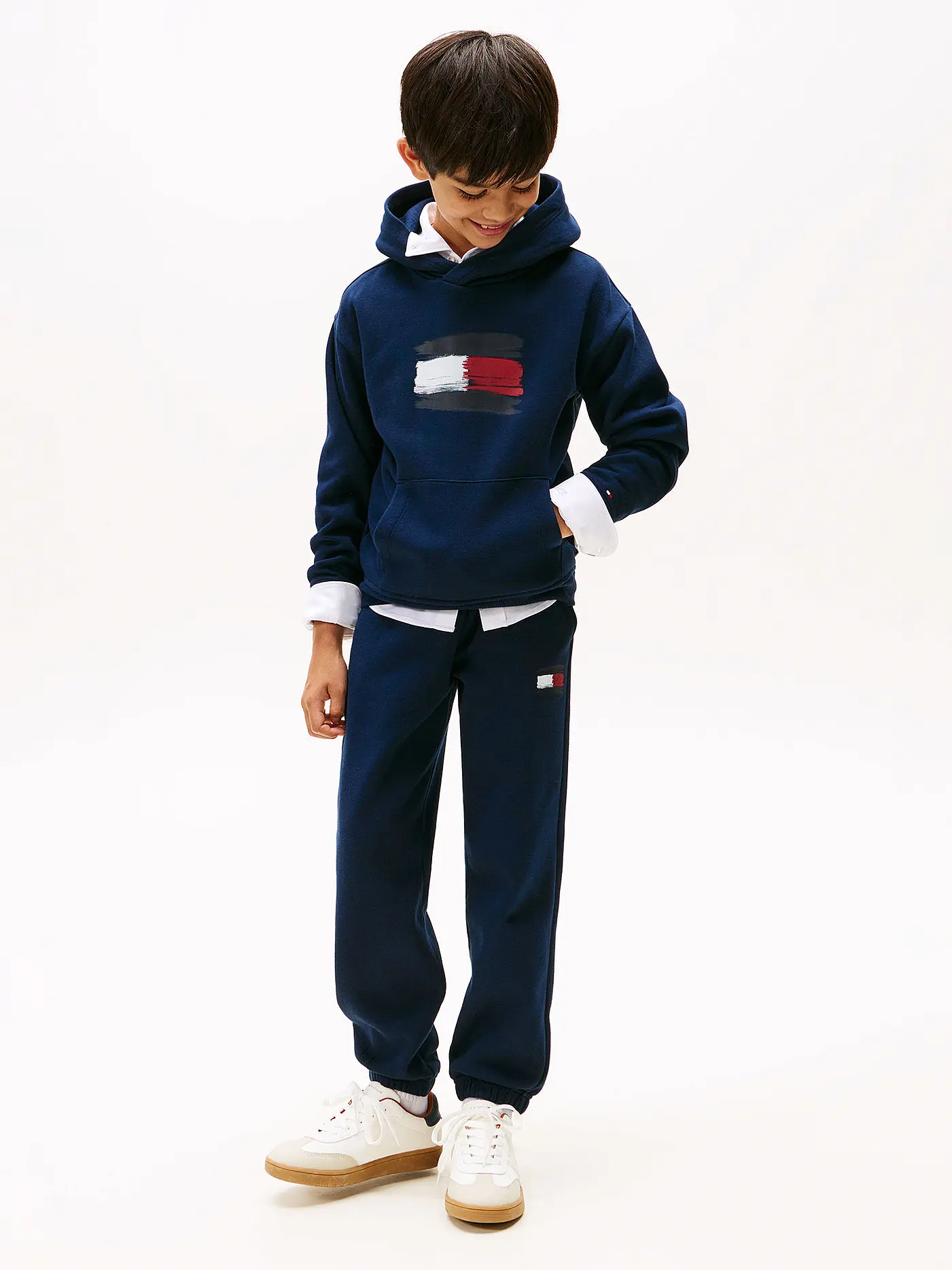 TOMMY HILFIGER | Jungen Kapuzensweater - Hoodie | dunkelblau